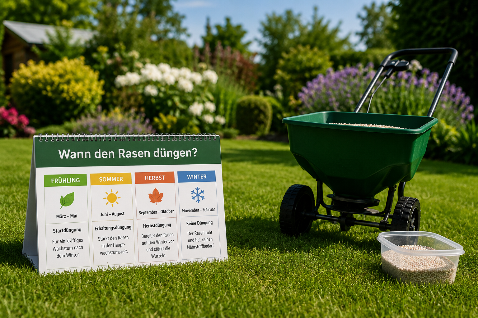 Wann Rasen düngen?